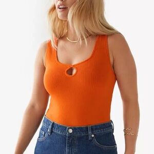 & OTHER STORIES ORANGE KEYHOLE TOP